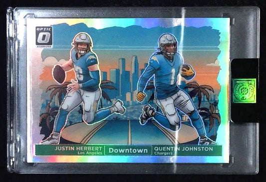 2024 Donruss Optic Justin Herbert Quentin Johnston Dual Downtown