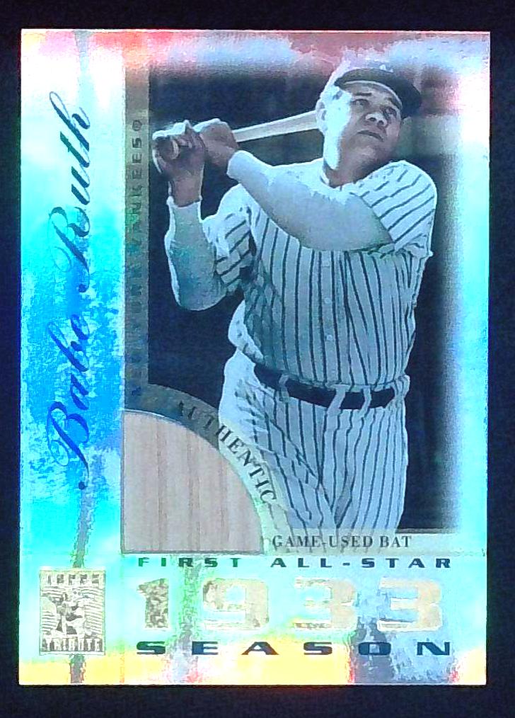 2003 Topps Tribute Babe Ruth Game Used Bat Relic