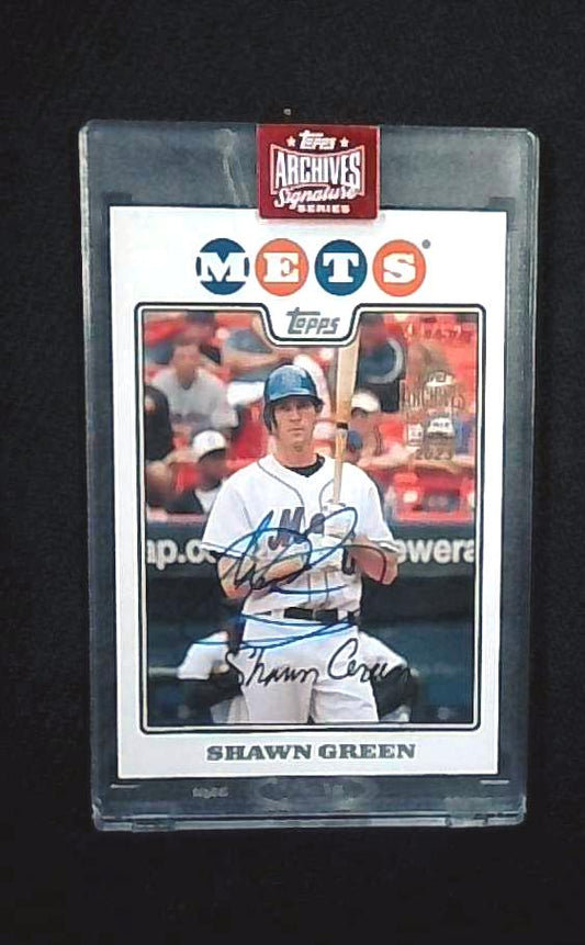 Shawn Green 2023 Topps Archives Signature Series Autograph #'d 44/52 Mets