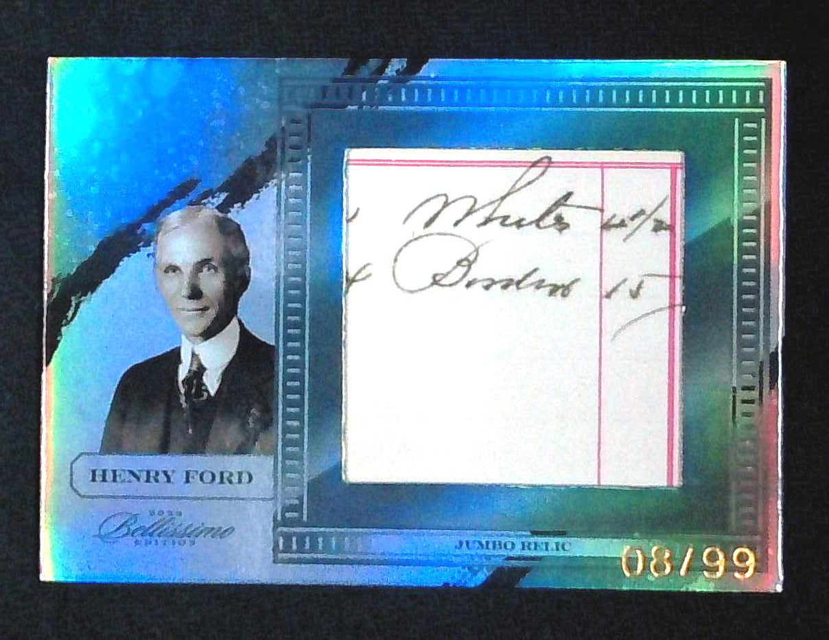 2023 Keepsake Bellissimo HENRY FORD Handwritten Jumbo Relic /99