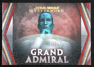 2024 Topps Star Wars Masterwork Steps Into Shadows Grand Admiral Canvas #'d /25