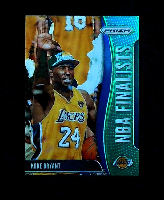 2019-20 Panini Prizm NBA Finalist Green Prizm Kobe Bryant Card #9