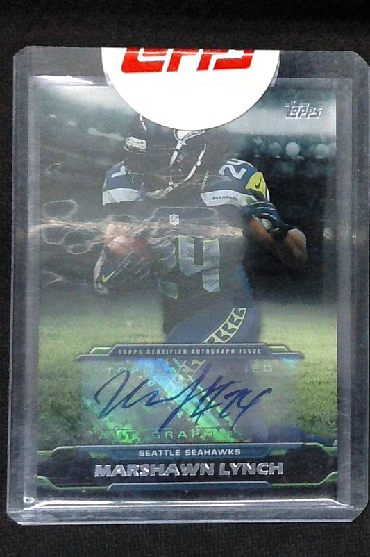 2014 Topps Marshawn Lynch TA-MY Auto Autographed Signed Seattle Seahawks