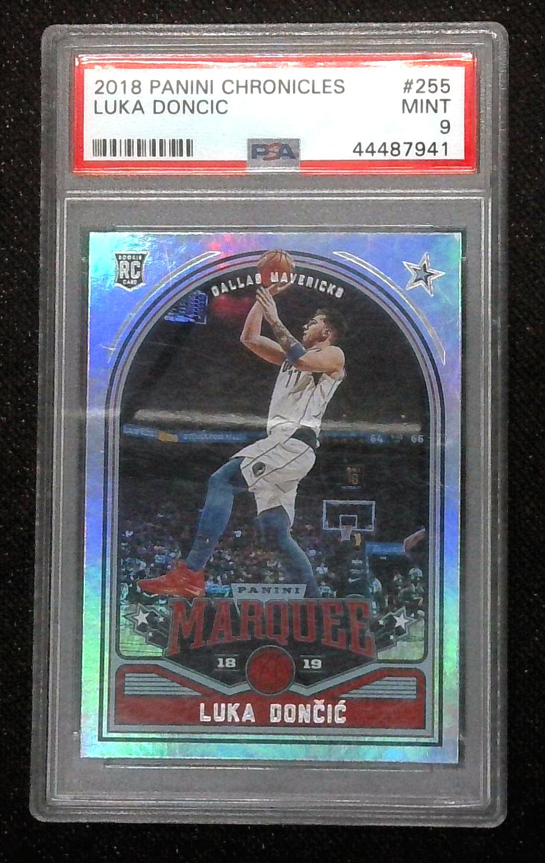 2018-19 Panini Chronicles Marquee Luka Doncic Rookie PSA 9