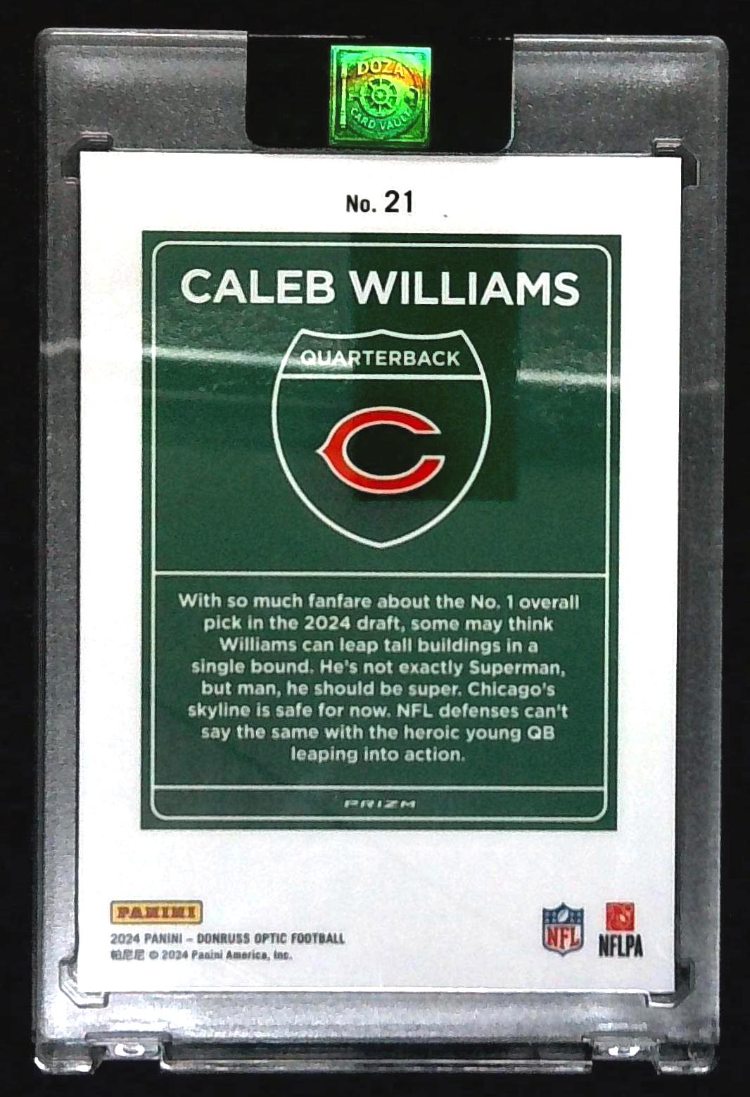 2024 Donruss Optic Caleb Williams Rookie Downtown
