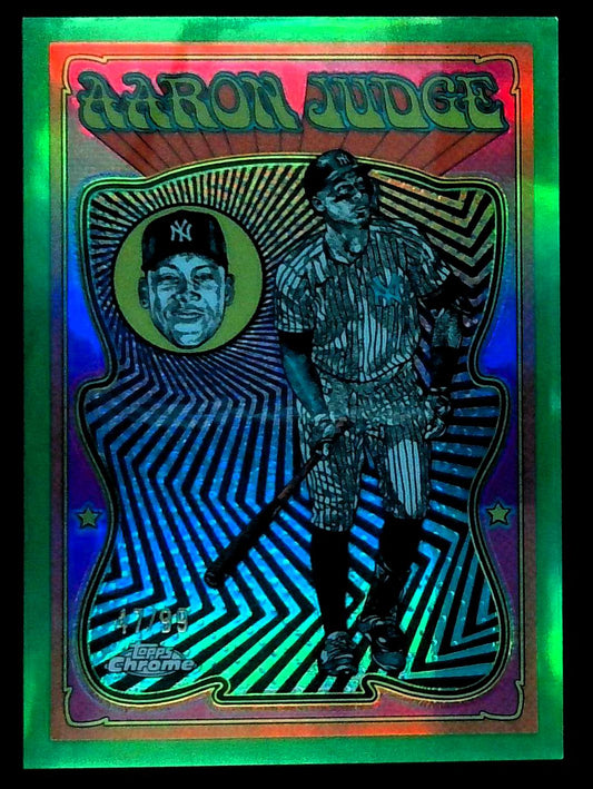 2025 Topps Chrome Ultraviolet Aaron Judge Green /99 SP