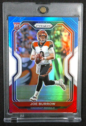2020 JOE BURROW ROOKIE - Panini Prizm Red, White & Blue #307 (RC)