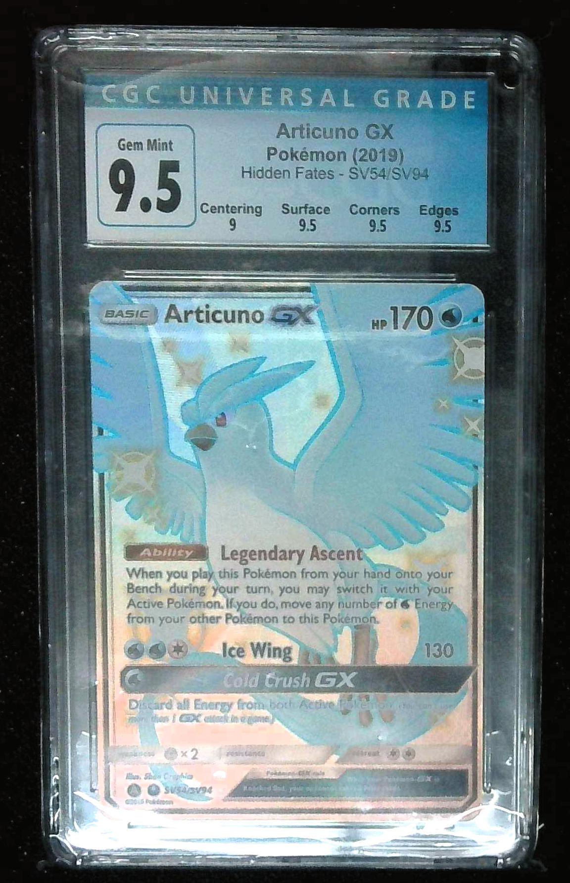 Pokémon 2019 Articuno GX Hidden Fates CGC 9.5