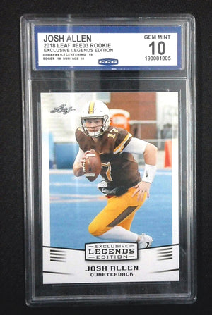 2018 Leaf Josh Allen Exclusive Legends Edition RC CCG Gem Mint 10 Buffalo Bills