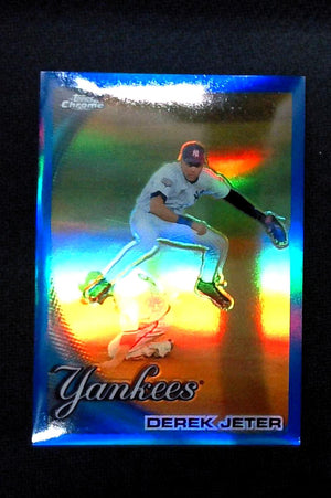 2010 TOPPS CHROME #165 DEREK JETER BLUE REFRACTOR MINT /199