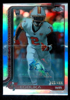 2025 Topps Chrome Emeka Egbuka Rookie Refractor Auto /499