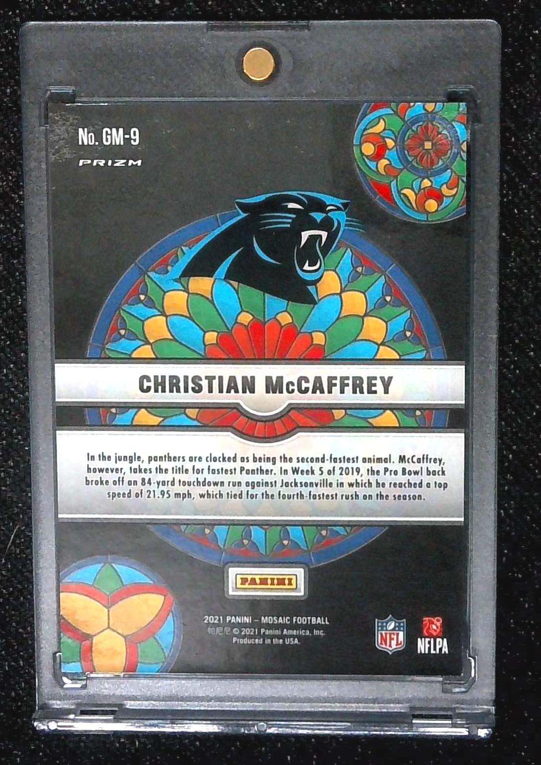 2021 Mosaic Stained Glass Christian McCaffrey