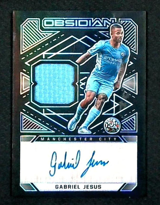 Gabriel Jesus 2021-22 Obsidian Jersey Autograph Auto #JA-GJ /149 Man City