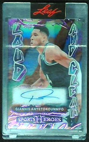 2026 Leaf Sport Heroes Loud And Clear Giannis Antetokounmpo #'d 5/6