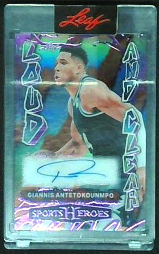 2026 Leaf Sport Heroes Loud And Clear Giannis Antetokounmpo #'d 5/6