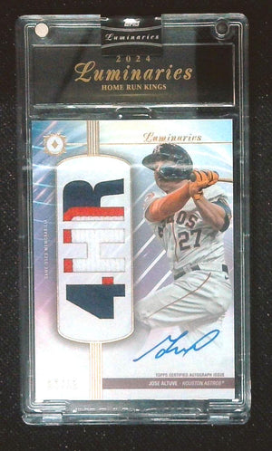 2024 Topps Luminaries 3 Color Patch Auto Jose Altuve Home Run Kings /15