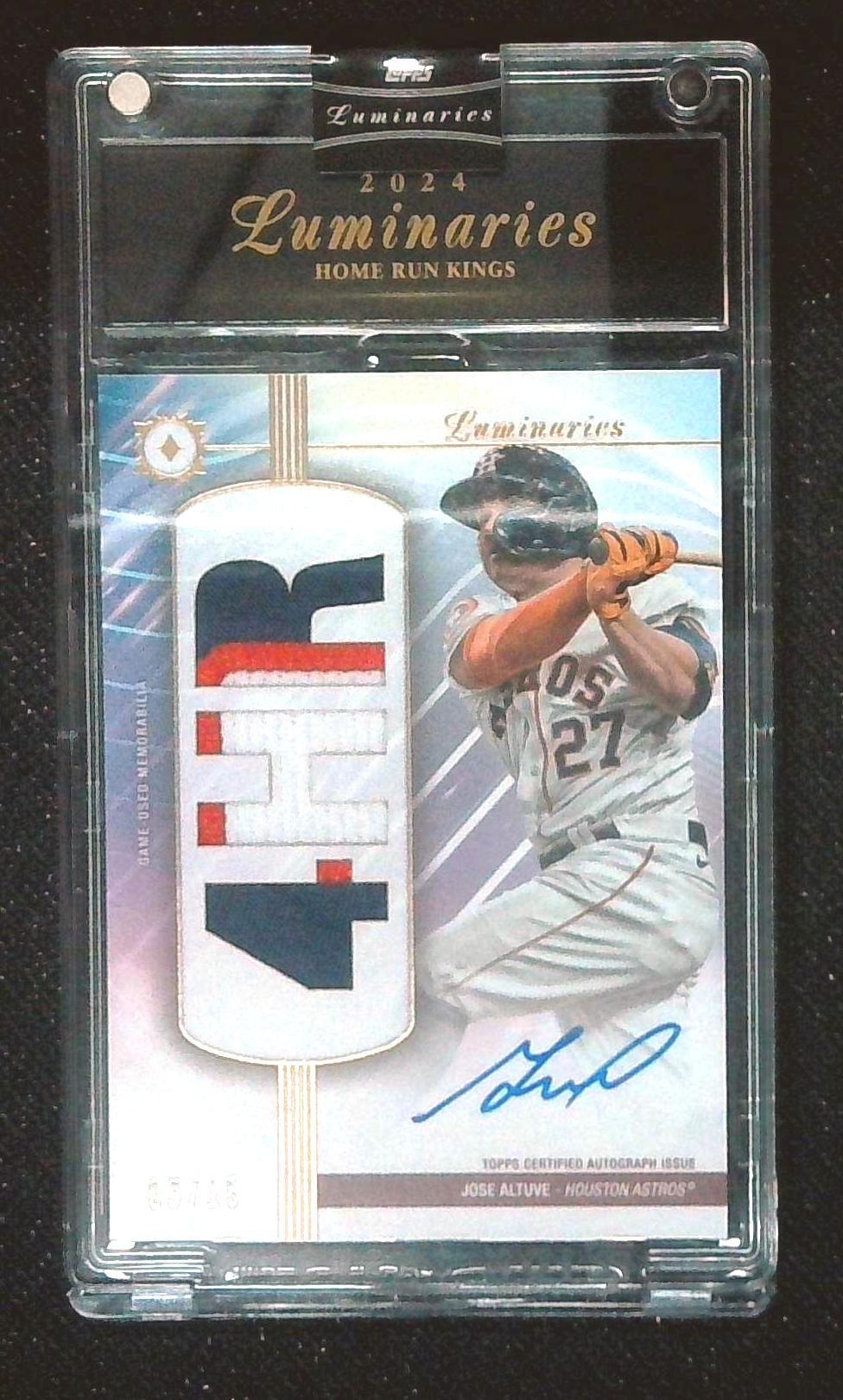 2024 Topps Luminaries 3 Color Patch Auto Jose Altuve Home Run Kings /15