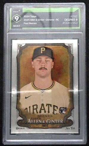 2024 TOPPS ALLEN & GINTER 282 PAUL SKENES CHROME RC ROOKIE DEGREE 9