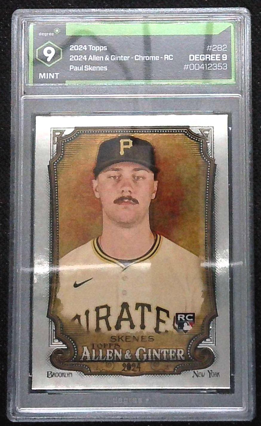 2024 TOPPS ALLEN & GINTER 282 PAUL SKENES CHROME RC ROOKIE DEGREE 9