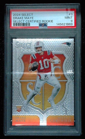 2024 Select Certified Drake Maye Rookie PSA 9