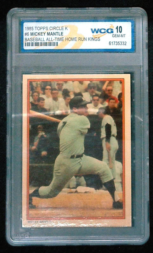 1985 Topps Circle K All Time Home Run Kings - Mickey Mantle #6