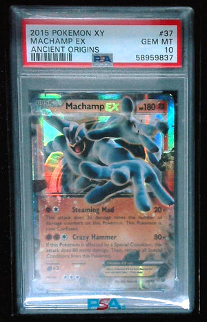 Pokémon 2015 XY Machamp EX Ancient Origins PSA 10