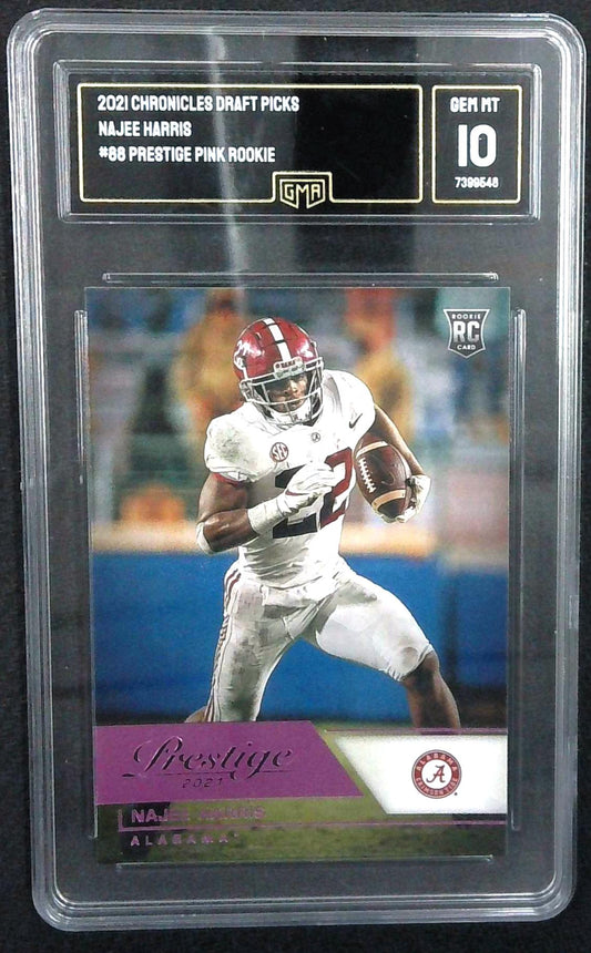 2021 Chronicles Draft Picks Najee Harris Prestige Pink GMA 10