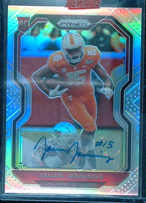 2020 Prizm Jauan Jennings Silver Prizm Rookie Auto