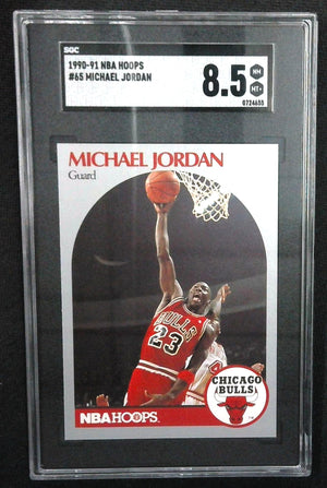 1990-91 NBA Hoops #65 Michael Jordan - SGC NM-MT 8.5