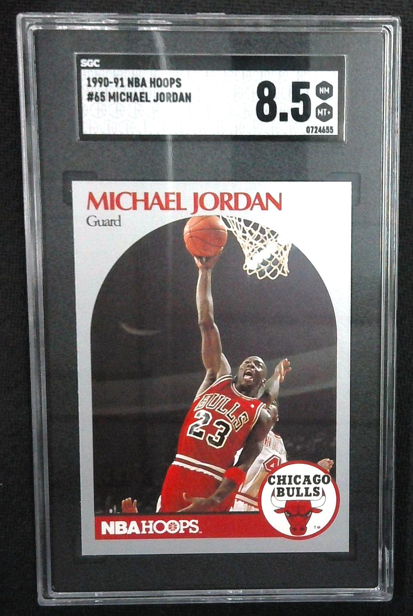 1990-91 NBA Hoops #65 Michael Jordan - SGC NM-MT 8.5