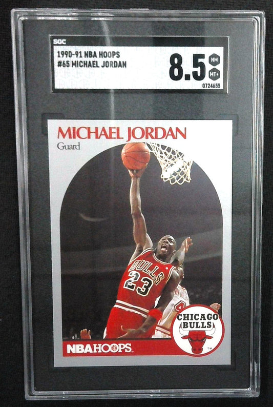 1990-91 NBA Hoops #65 Michael Jordan - SGC NM-MT 8.5