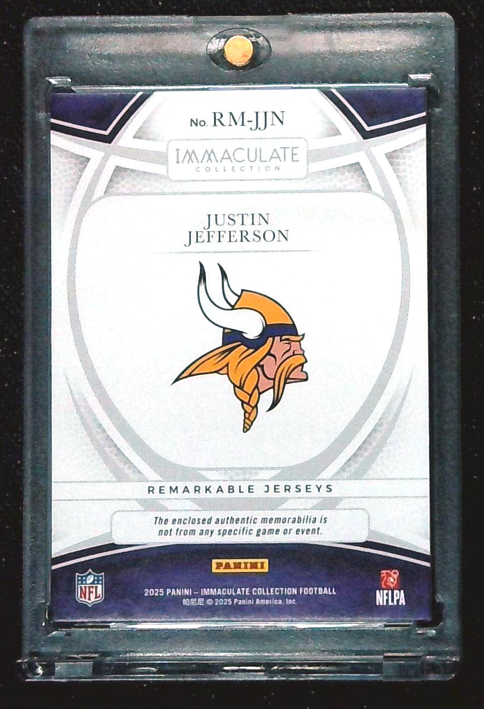 2025 Panini Immaculate Justin Jefferson Remarkable Patch Relic /49
