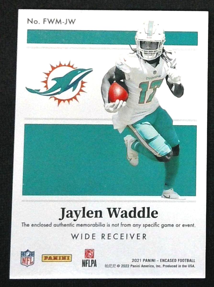 2021 Encased Future Wave Jaylen Waddle Rookie Patch Relic /15