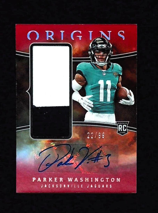 2023 Panini Origins Parker Washington RPA Rookie Auto /99 Jaguars