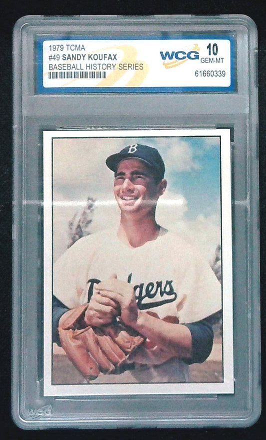 1979 TCMA 50'S #49 SANDY KOUFAX DODGERS WCG 10