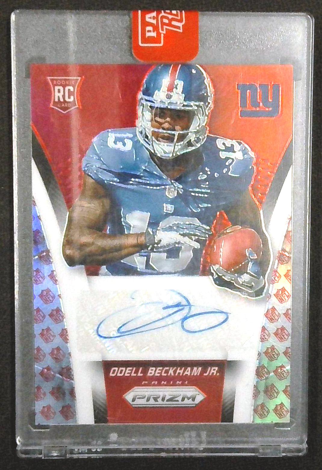 2014 Panini Prizm Odell Beckham Jr Rookie Auto NFL Shield 07/25
