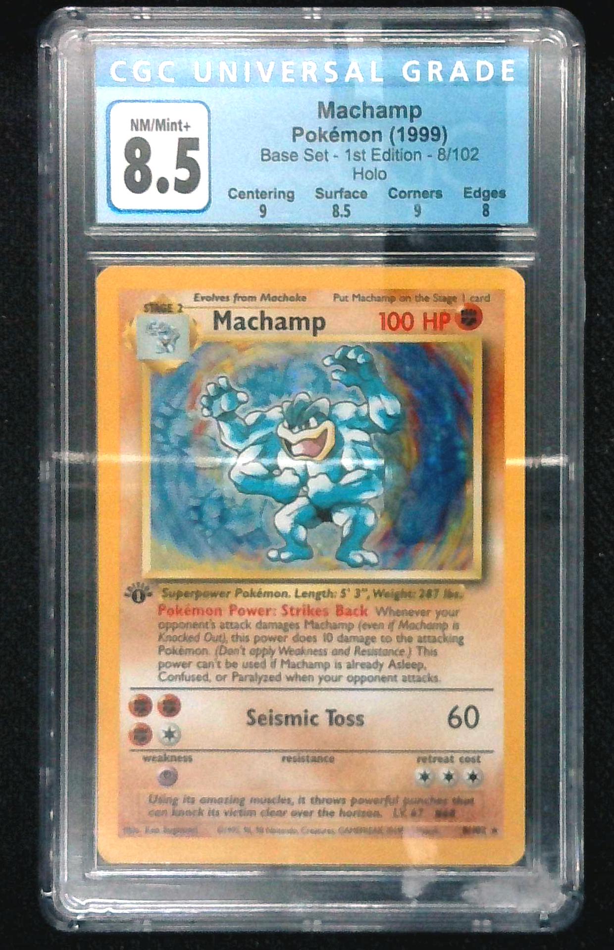 Machamp [1999-2000] #8 Pokemon Base Set CGC 8.5