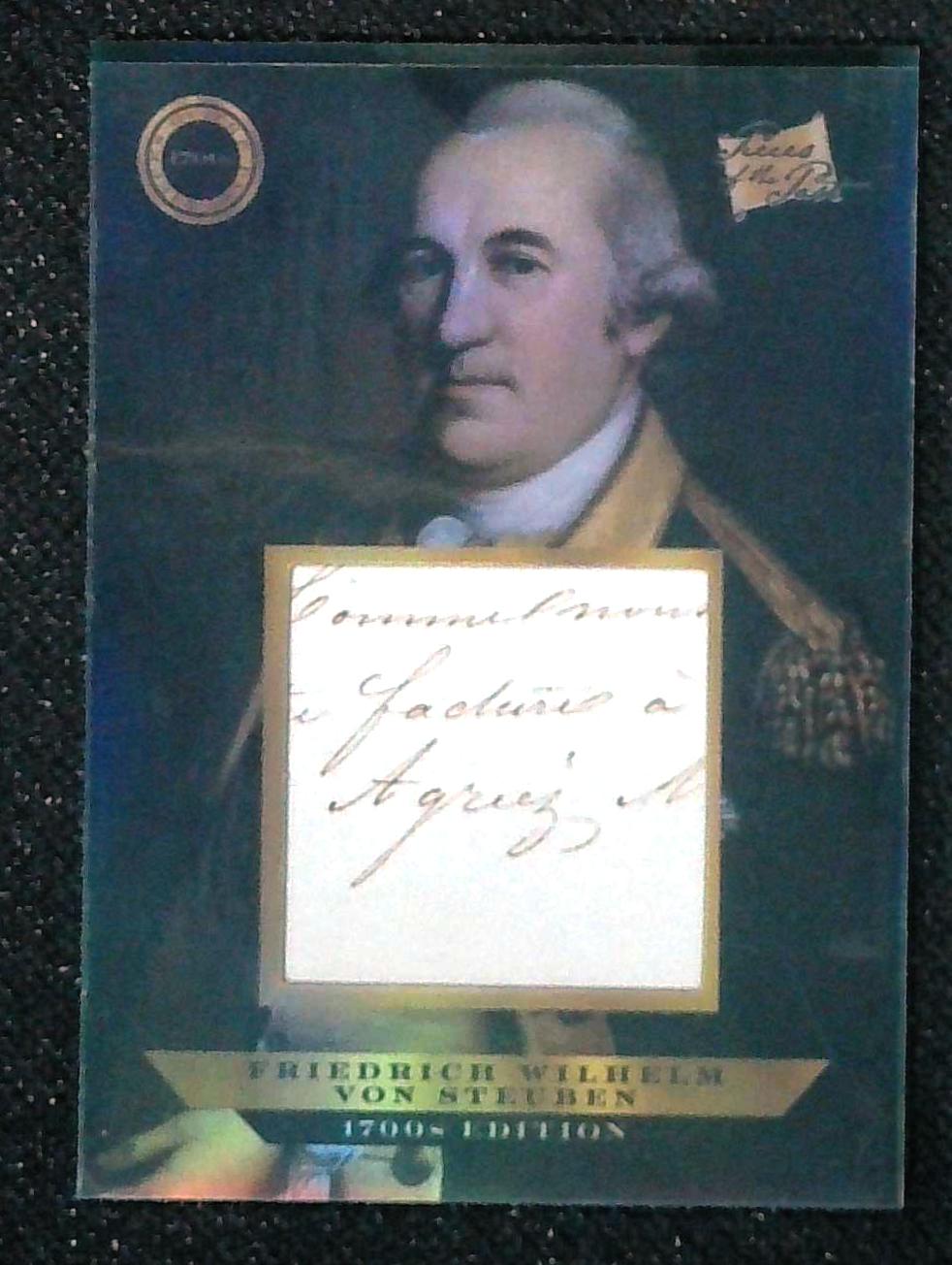 2024 Pieces Of The Past 1700s Friedrich Wilhelm Von Steuben Hand Writing Relic