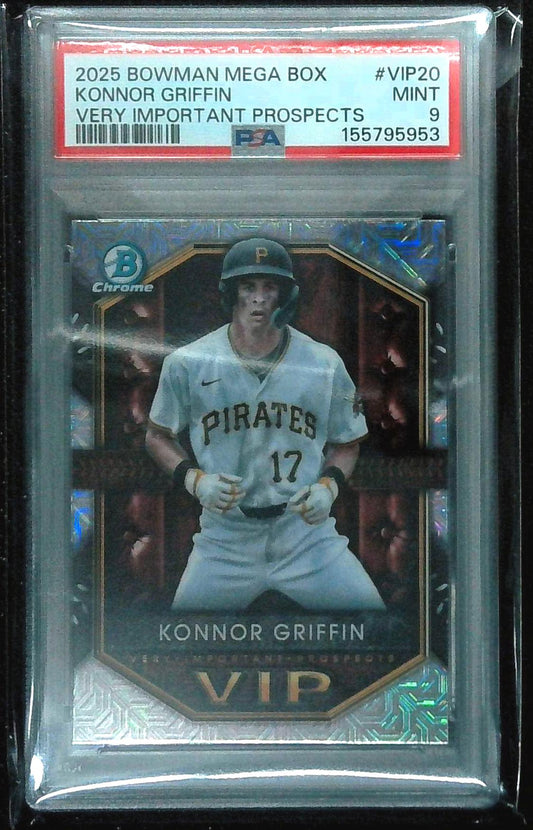 2025 Bowman Mega Box Mojo Konnor Griffin VIP #VIP20 PSA 9