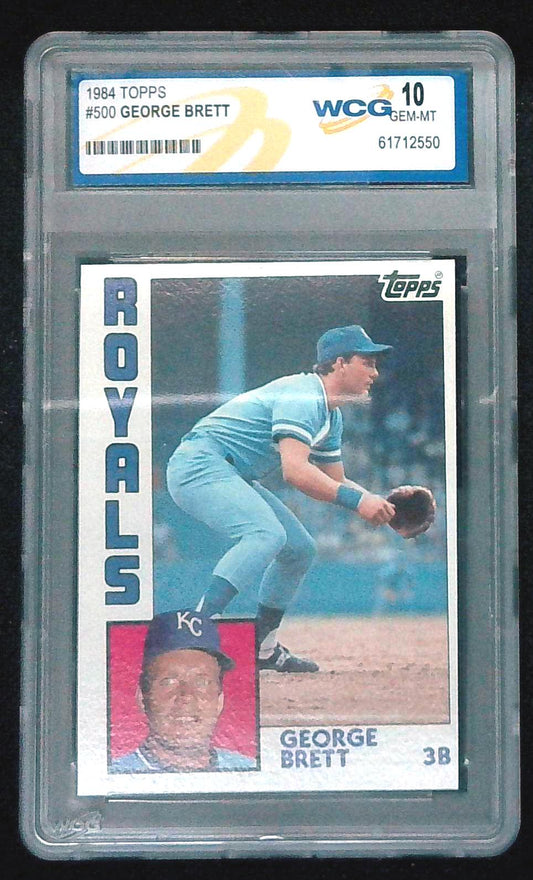 1984 Topps MLB George Brett #500 (Kansas City Royals) WCG Gem Mint 10
