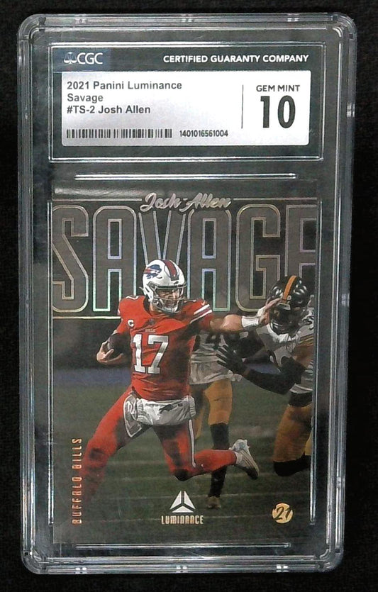 2021 Panini Luminance - Savage Josh Allen #TS-2 GCG 10