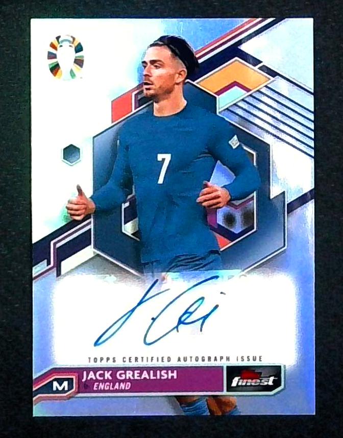 2023 TOPPS FINEST ROAD TO UEFA EURO 2024 JACK GREALISH #BCA-JG REFRACTOR AUTO