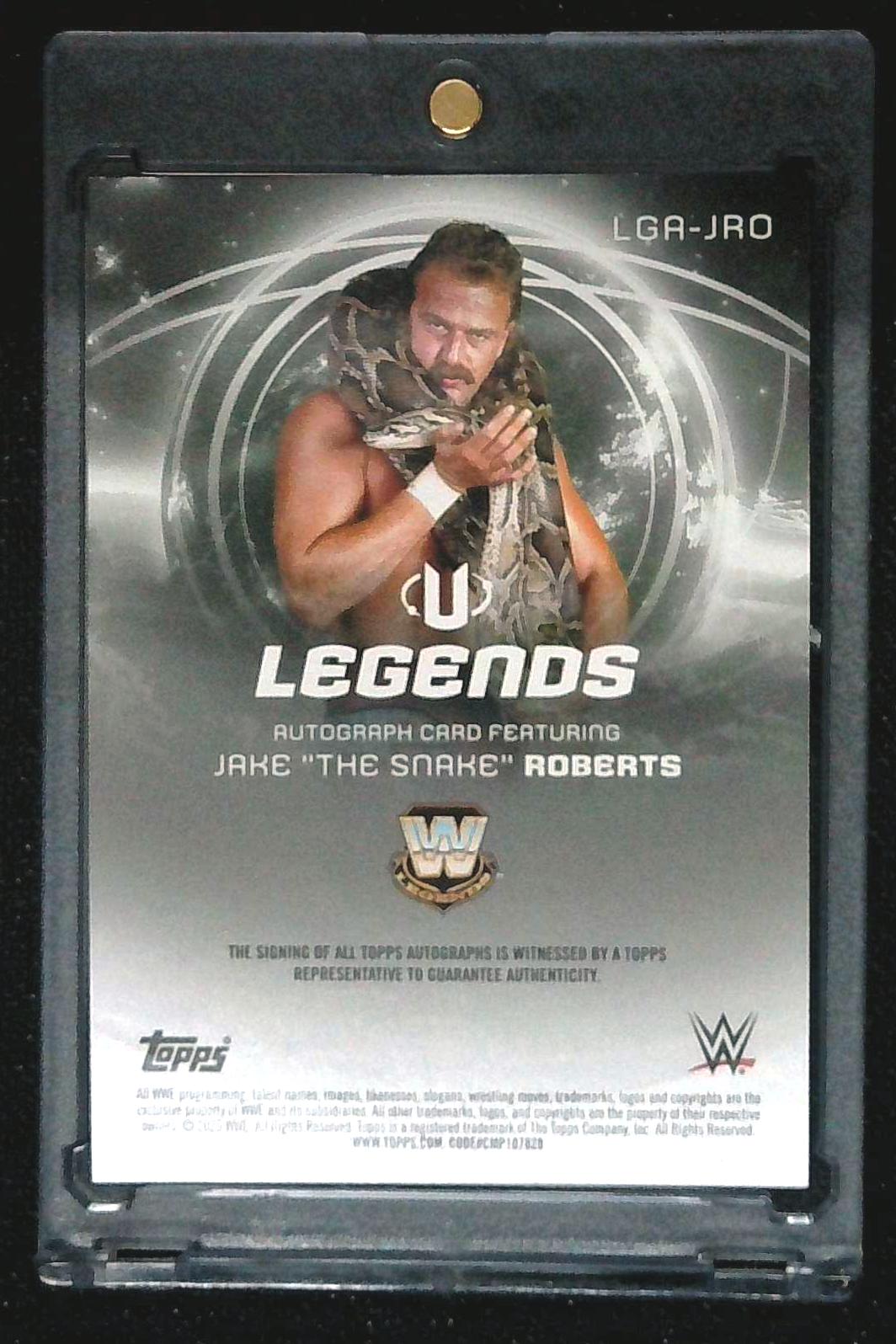 2025 Topps WWE Universe Legends Auto Jake "The Snake" Roberts