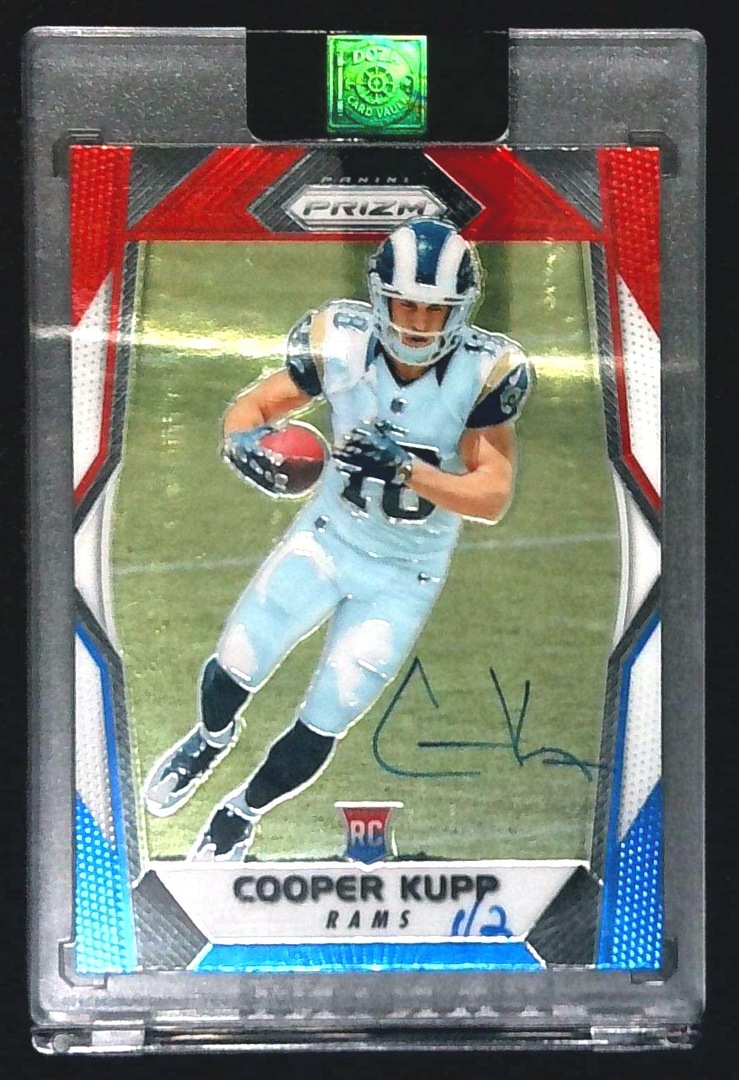 2017 Prizm Red White Blue Cooper Kupp Rookie Auto Hand Numbered /2