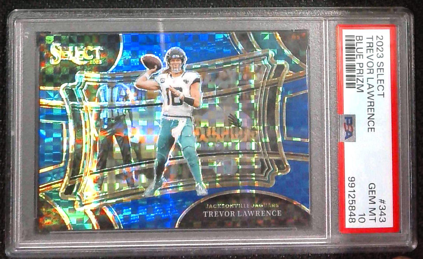 2023 Select Trevor Lawrence Blue Prizm Field Level /49 PSA 10