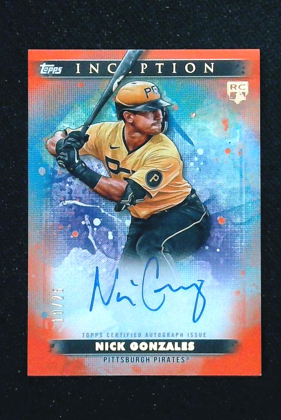 2024 Topps Inception Nick Gonzales On Card Rookie Orange Auto /25