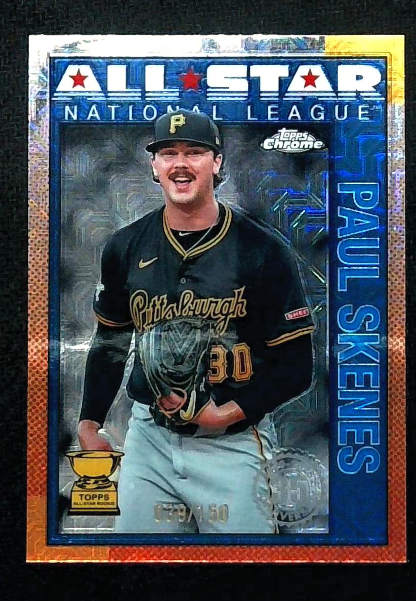 2025 Topps Chrome 35th 1990 All Star Blue Mojo #90ASC-17 Paul Skenes /150
