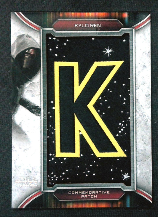 2020 Topps Star Wars Skywalker Saga Kylo Ren Commemorative Letter Patch “K” NP-KK