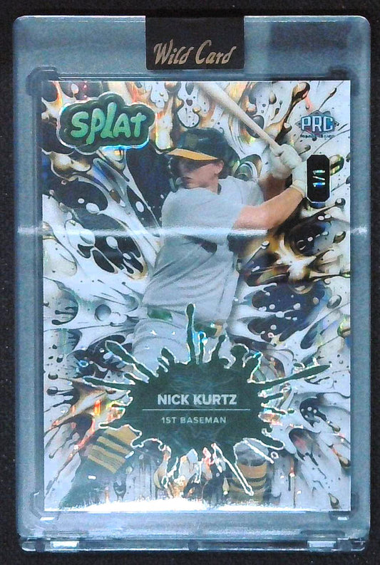 2024 Wild Card SPLAT Nick Kurtz PRC 1/1 White & Gold Athletics ROY