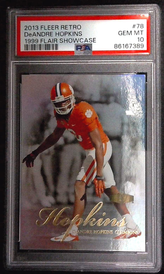2013 Fleer Retro Flair Showcase Legacy Collection DeAndre Hopkins RC PSA 10